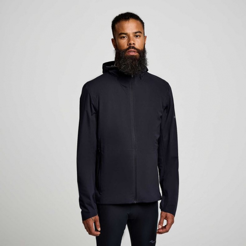 Black Men\'s Saucony Runshield Jacket | AUSTRALIA-LOQWY