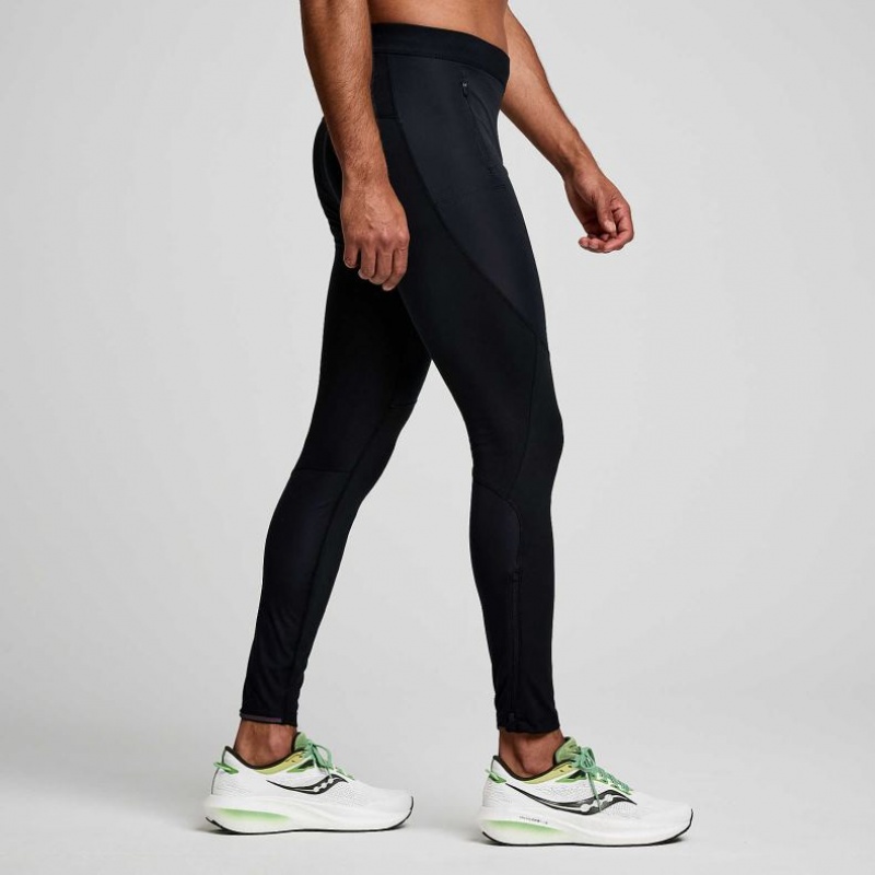 Black Men's Saucony Runshield Tight | AUS-IJSCU