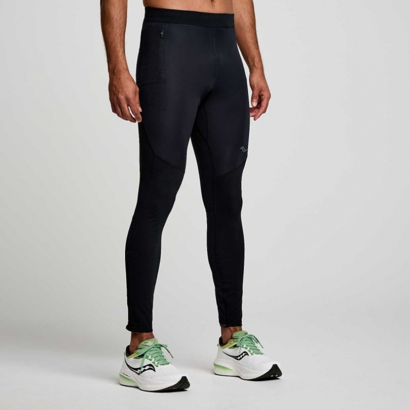 Black Men\'s Saucony Runshield Tight | AUS-IJSCU