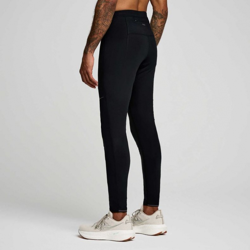 Black Men's Saucony Solstice Tight | AUSTRALIA-RNXEP