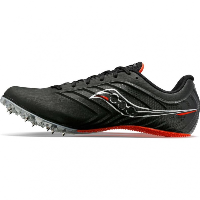 Black Men's Saucony Spitfire 5 Spikes | AUS-NGECH