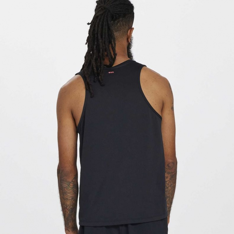 Black Men's Saucony Stopwatch Singlet | AUS-EMILP