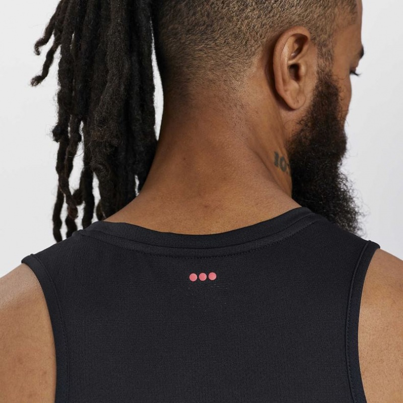 Black Men's Saucony Stopwatch Singlet | AUS-EMILP