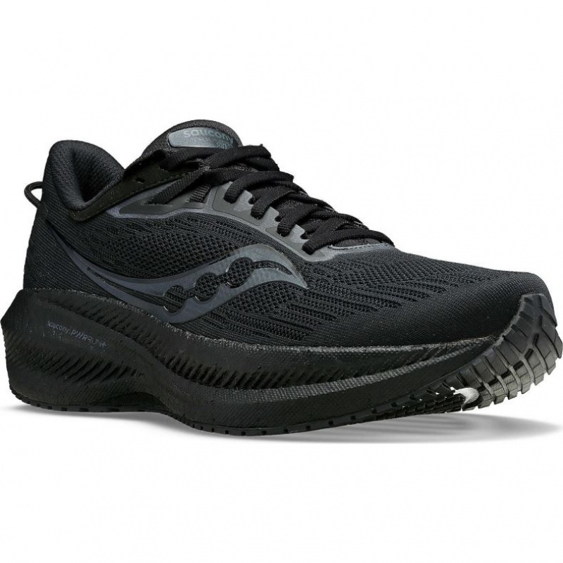 Black Men's Saucony Triumph 21 Running Shoes | AUSTRALIA-EGXOF