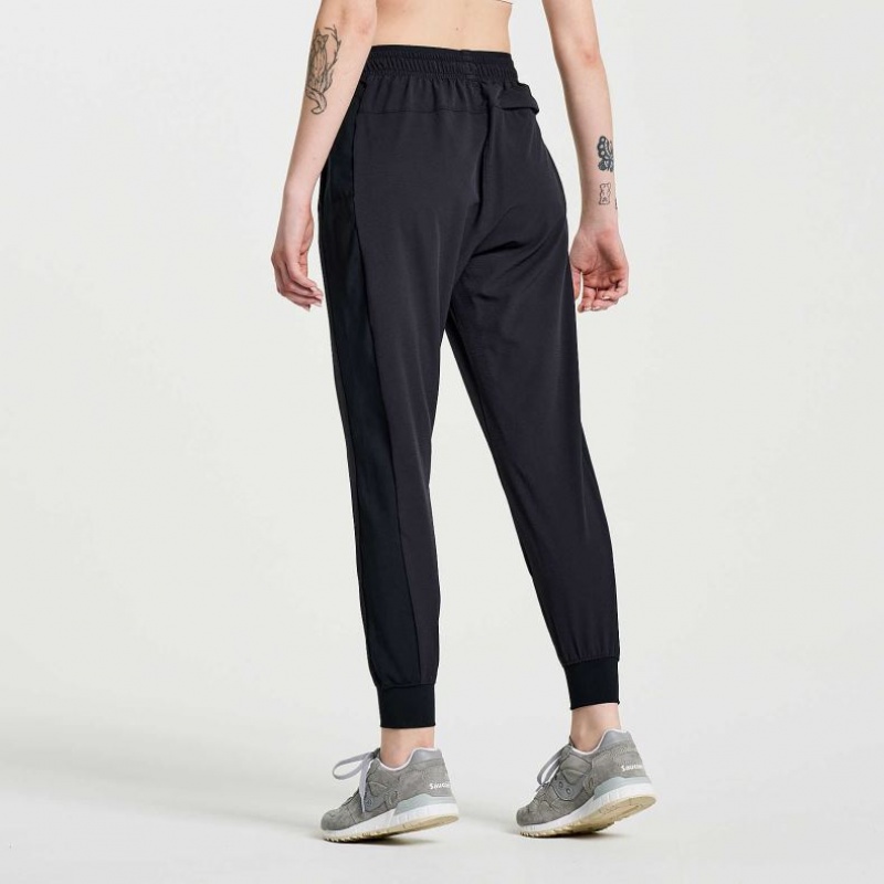 Black Women's Saucony Boston Woven Jogger | AUS-XJBLR