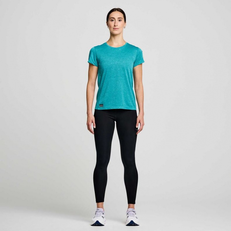 Black Women's Saucony Fortify 7/8 Tight | AUS-UVMXQ