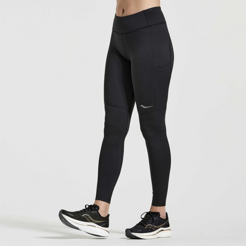 Black Women\'s Saucony Fortify Tight | AUSTRALIA-FNVIE