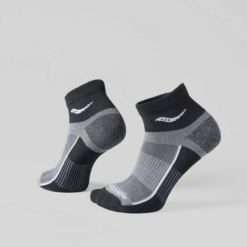 Black Women\'s Saucony Inferno Quarter 3-Pack Socks | AUSTRALIA-UHKLN