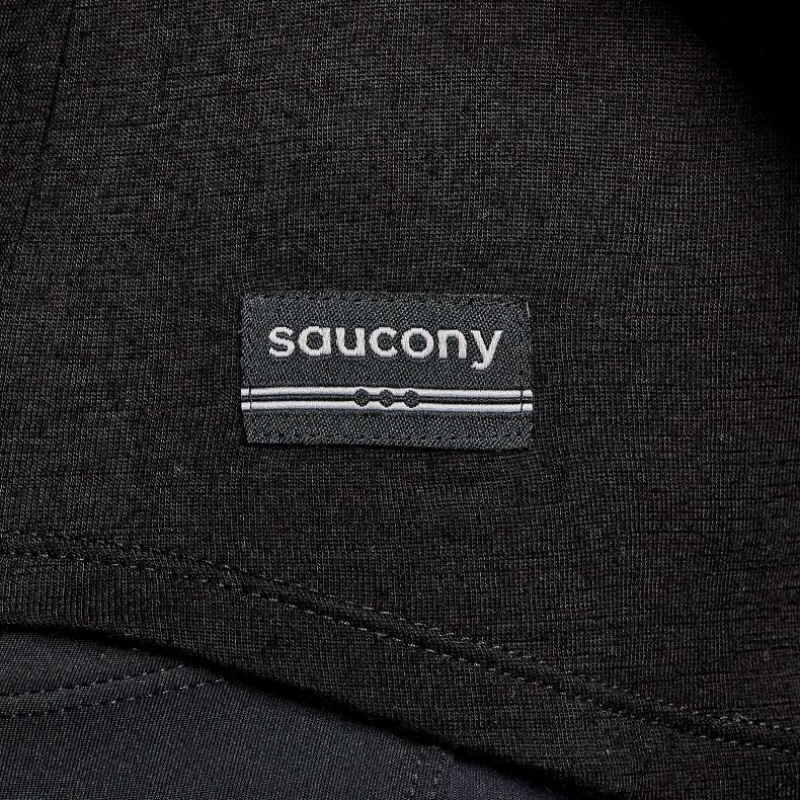 Black Women's Saucony Peregrine Merino Long Sleeve T-Shirt | AUSTRALIA-GBLQC