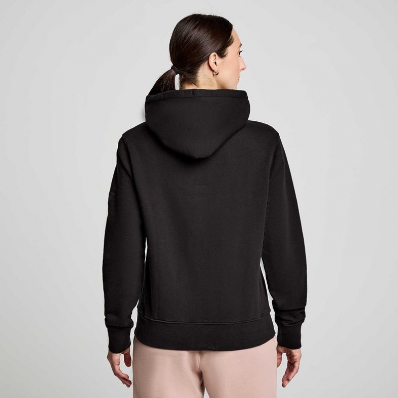 Black Women's Saucony Recovery Hoodie | AUS-EAFSY