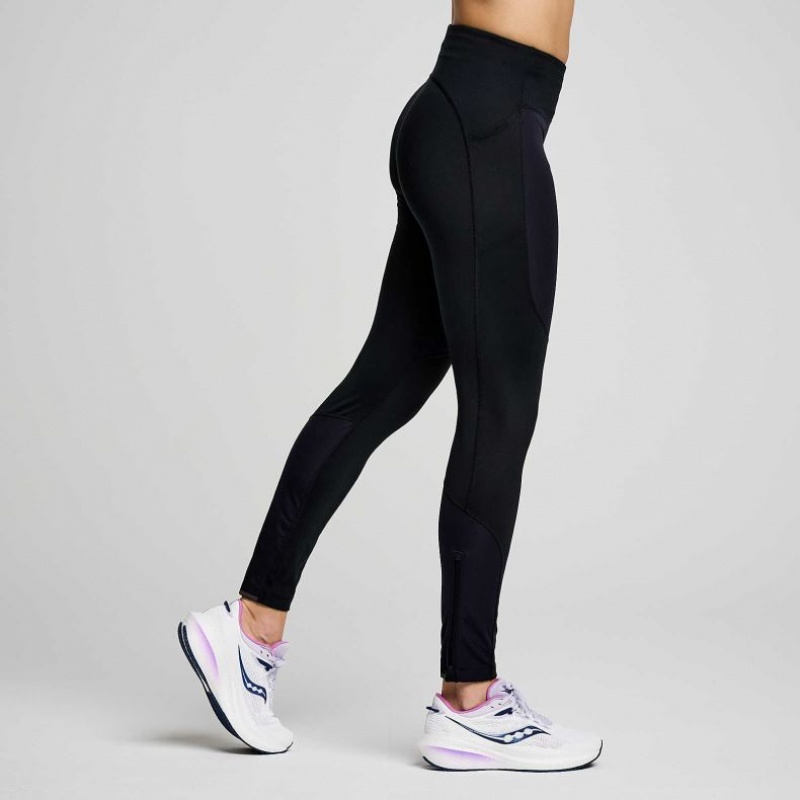 Black Women's Saucony Runshield Tight | AUSTRALIA-YVDFI