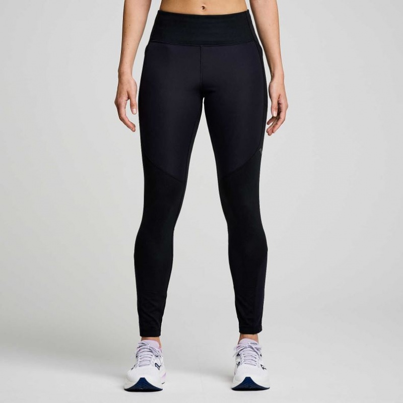 Black Women\'s Saucony Runshield Tight | AUSTRALIA-YVDFI