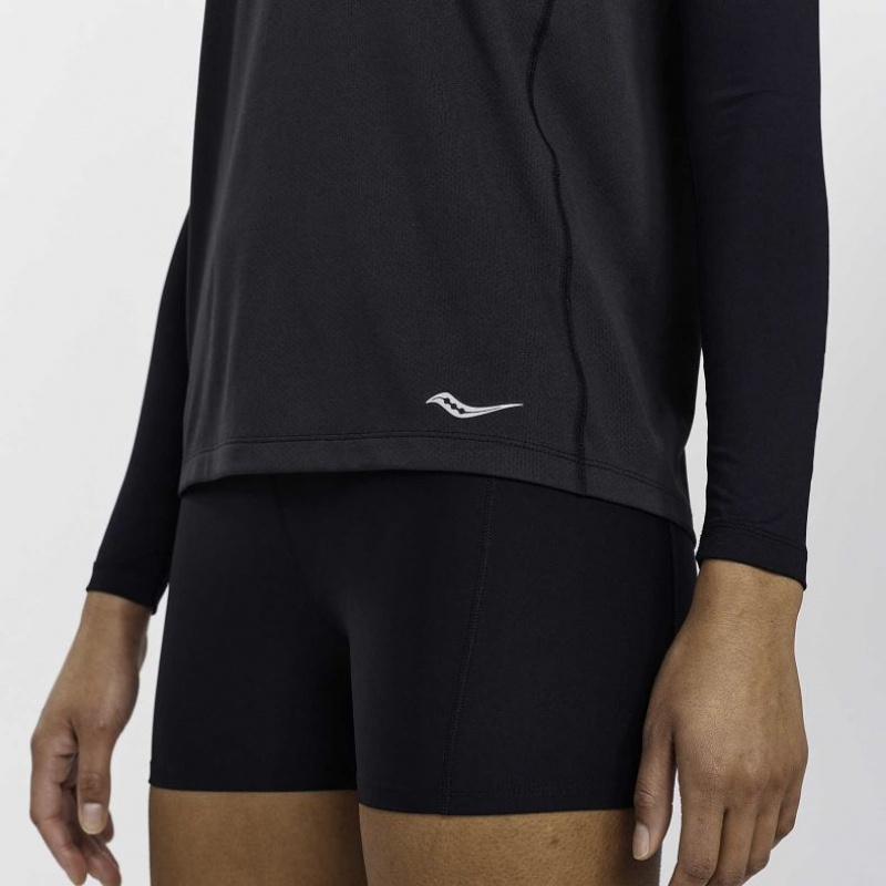 Black Women's Saucony Stopwatch Singlet | AUSTRALIA-CPKWO