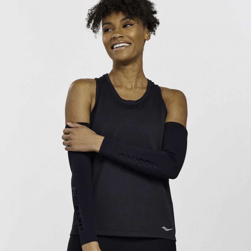 Black Women\'s Saucony Stopwatch Singlet | AUSTRALIA-CPKWO