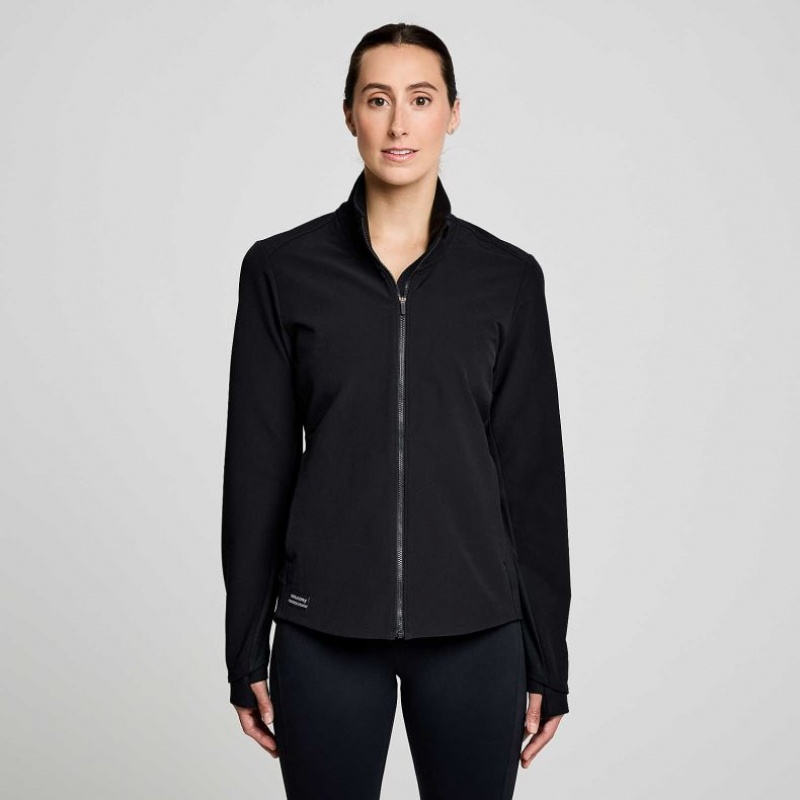 Black Women\'s Saucony Triumph Jacket | AUS-UOQEJ