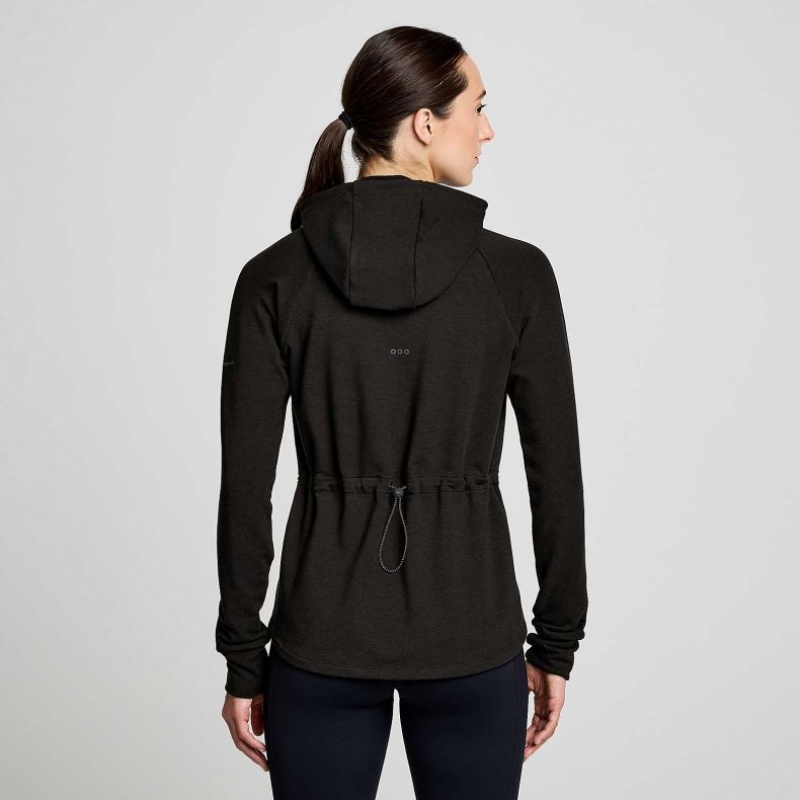 Black Women's Saucony Triumph Tunic Hoodie | AUS-QPZIC