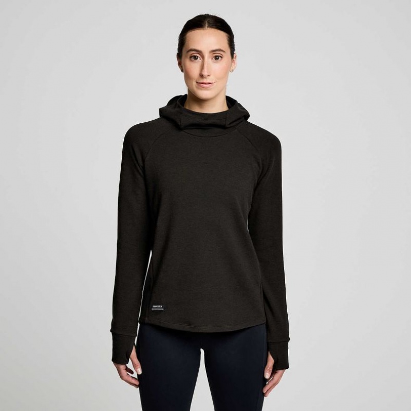 Black Women\'s Saucony Triumph Tunic Hoodie | AUS-QPZIC