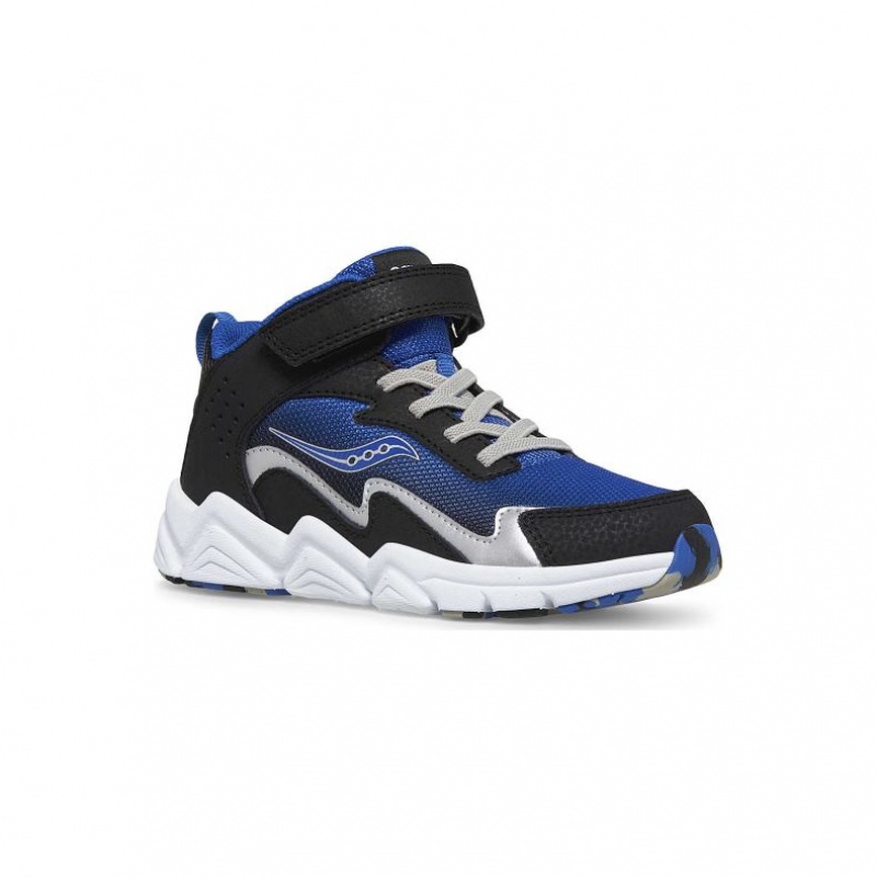 Black / Blue Big Kids' Saucony Flash Mid A/C Sneaker | AUS-ARYZO