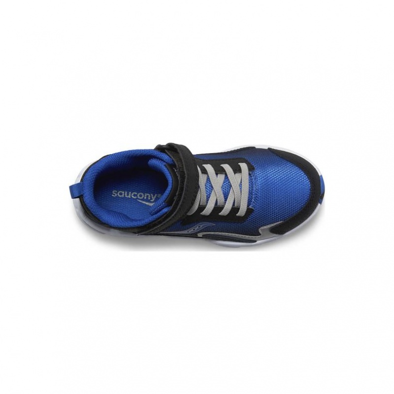 Black / Blue Big Kids' Saucony Flash Mid A/C Sneaker | AUS-ARYZO