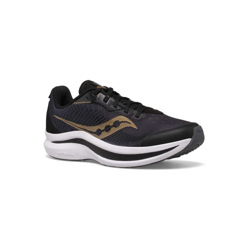 Black / Gold Big Kids' Saucony Endorphin KDZ Sneaker | AUS-WCPEL