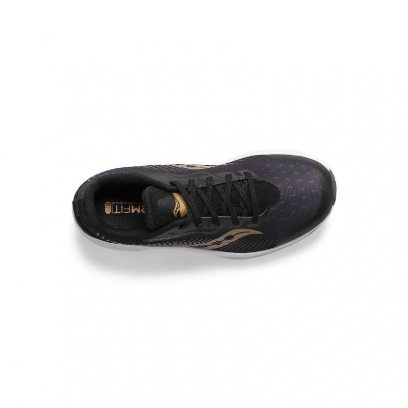 Black / Gold Big Kids' Saucony Endorphin KDZ Sneaker | AUS-WCPEL