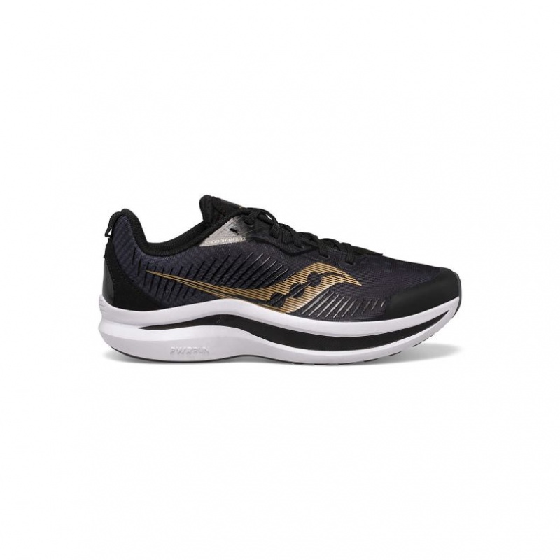 Black / Gold Big Kids\' Saucony Endorphin KDZ Sneaker | AUS-WCPEL