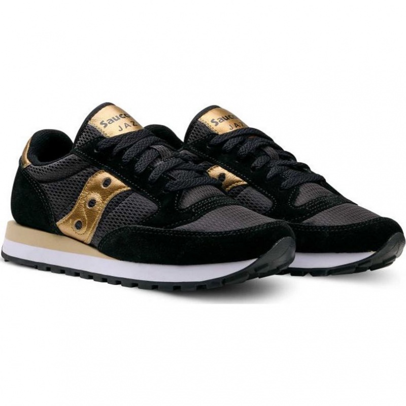 Black / Gold Women's Saucony Jazz Original Trainer | AUSTRALIA-HSCAQ