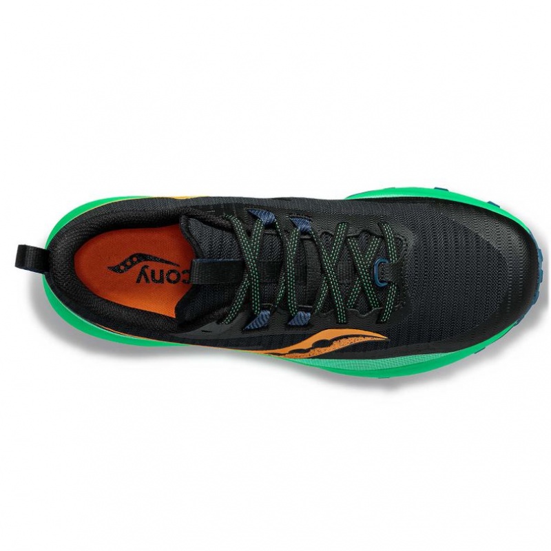 Black / Green Men's Saucony Peregrine 13 Trail Running Shoes | AUS-ODQFJ