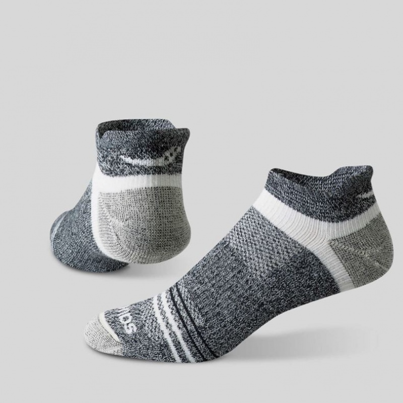 Black / Grey Men's Saucony Inferno Merino Wool Blend No Show 3-Pack Socks | AUSTRALIA-BUOLQ