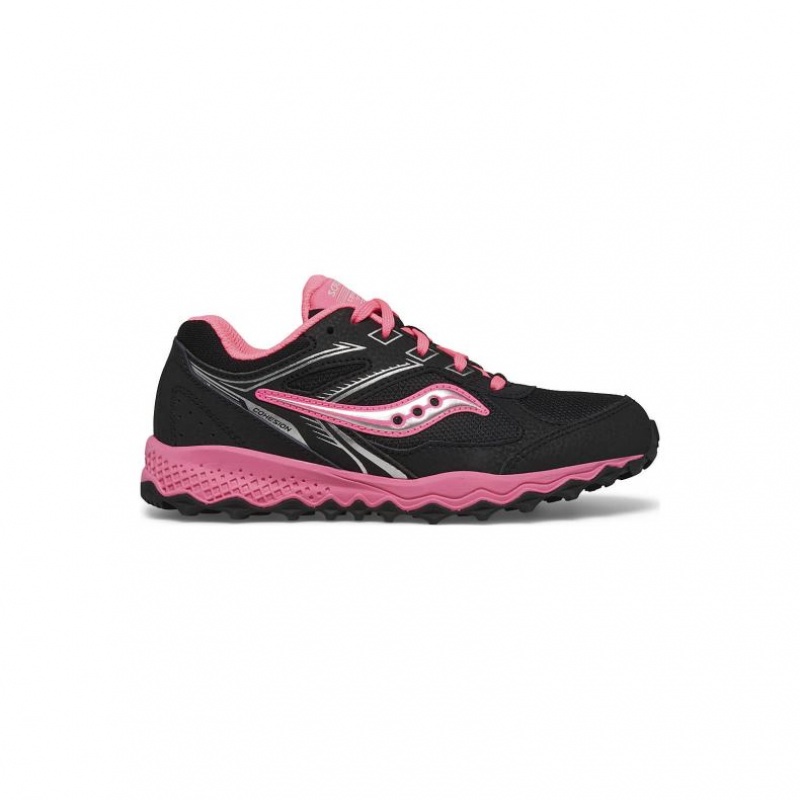 Black / Pink Big Kids\' Saucony Cohesion TR14 Lace Sneaker | AUSTRALIA-SXCKU