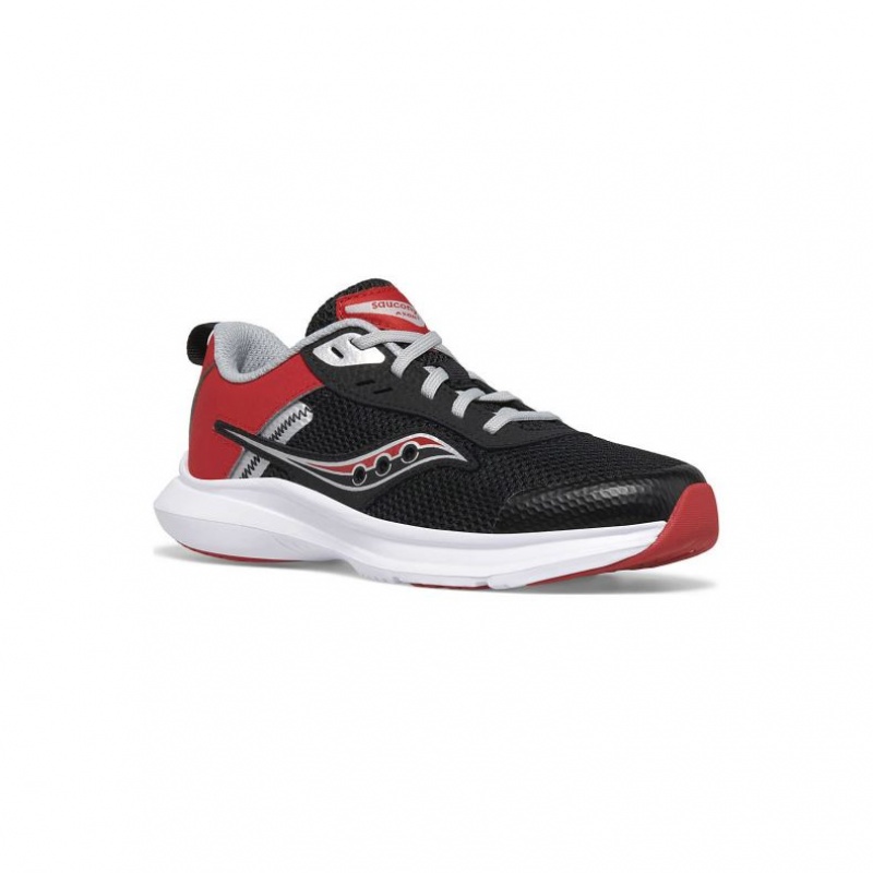 Black / Red Big Kids' Saucony Axon 3 Sneaker | AUSTRALIA-RASJZ