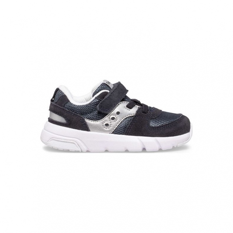 Black / Silver Little Kids\' Saucony Jazz Lite 2.0 Sneaker | AUS-YEHQU