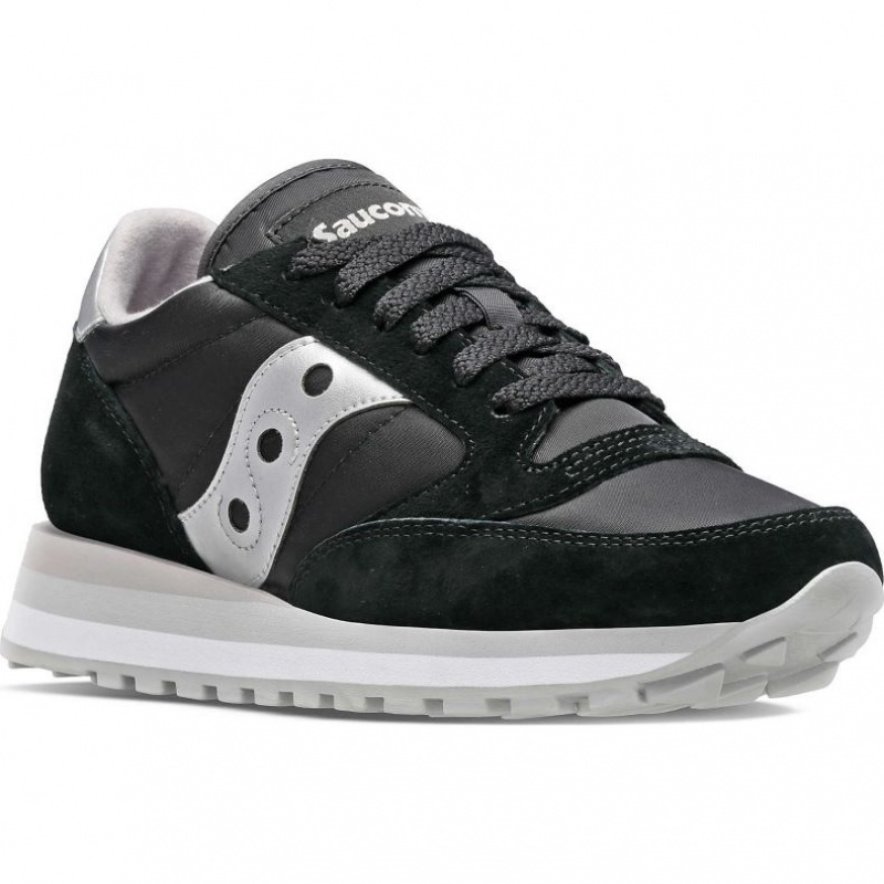 Black / Silver Women's Saucony Jazz Triple Trainer | AUSTRALIA-YILCF