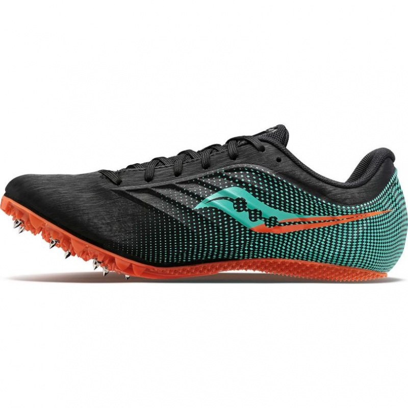 Black / Turquoise Men's Saucony Spitfire 5 Spikes | AUSTRALIA-ZTAPG