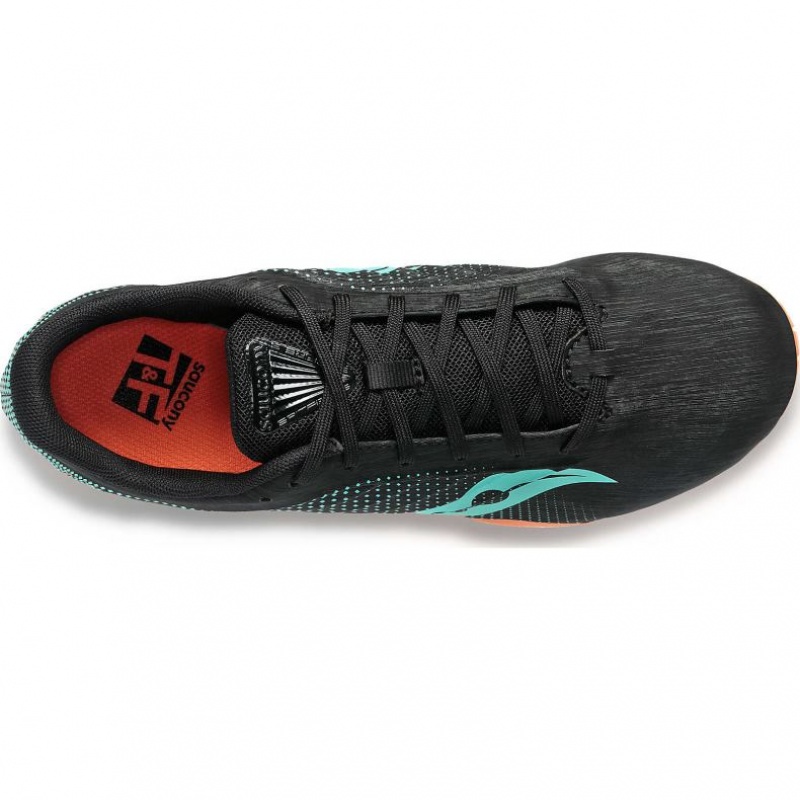 Black / Turquoise Men's Saucony Spitfire 5 Spikes | AUSTRALIA-ZTAPG