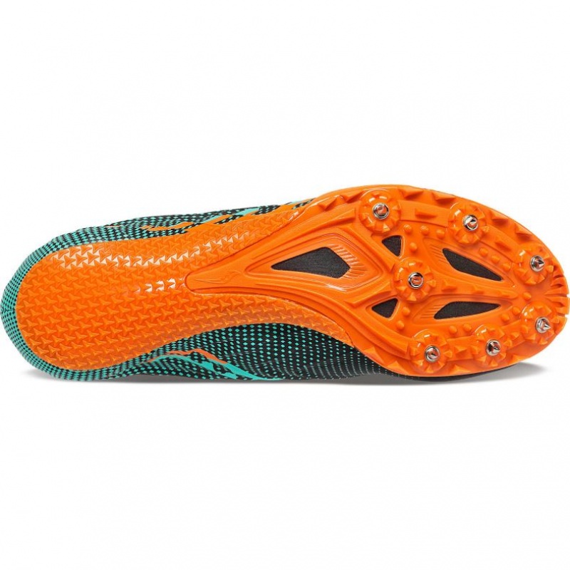 Black / Turquoise Men's Saucony Spitfire 5 Spikes | AUSTRALIA-ZTAPG