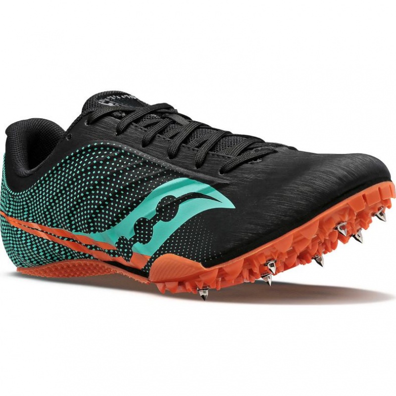 Black / Turquoise Men's Saucony Spitfire 5 Spikes | AUSTRALIA-ZTAPG