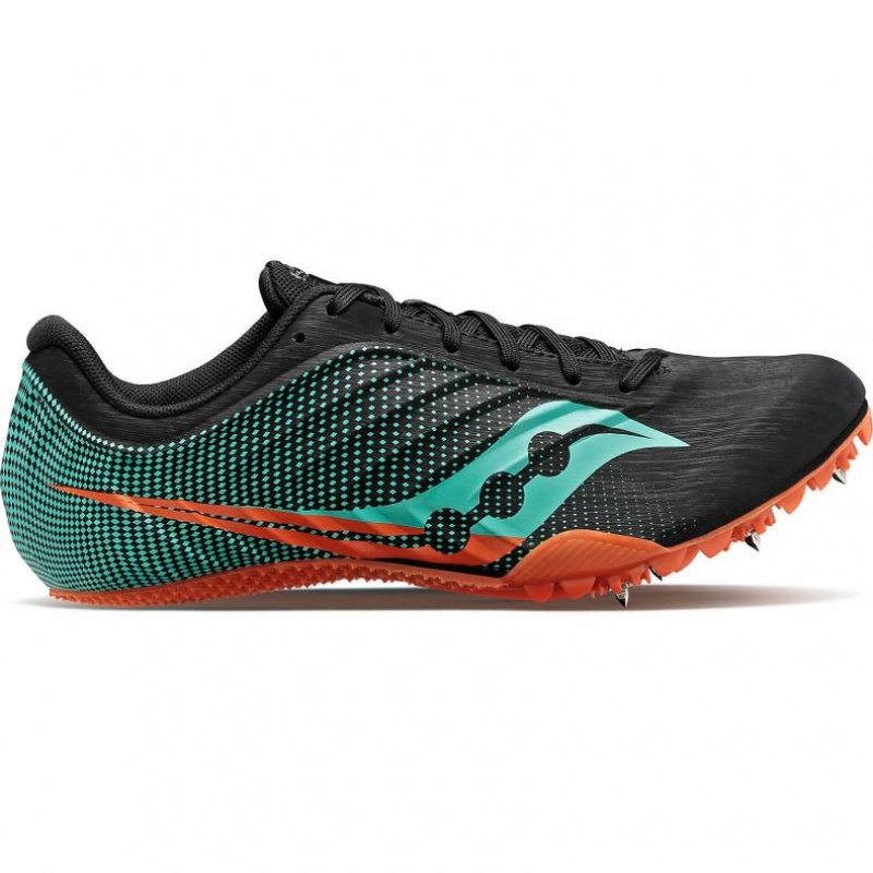 Black / Turquoise Men\'s Saucony Spitfire 5 Spikes | AUSTRALIA-ZTAPG