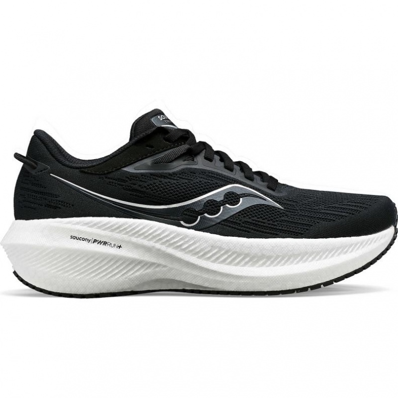 Black / White Women\'s Saucony Triumph 21 Wide Running Shoes | AUS-CPWAK