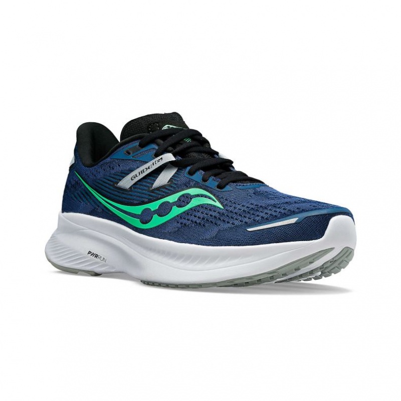 Blue Men's Saucony Guide 16 Running Shoes | AUS-VJEIS