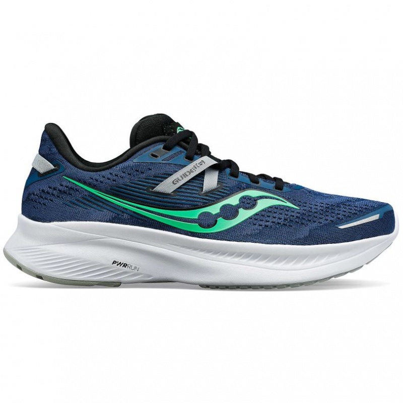 Blue Men\'s Saucony Guide 16 Running Shoes | AUS-VJEIS