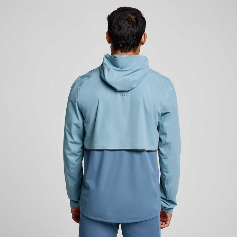 Blue Men's Saucony Runshield Jacket | AUS-LHWKU