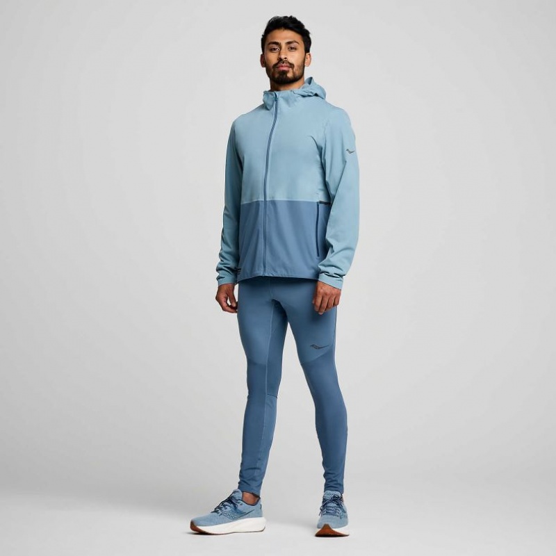 Blue Men's Saucony Runshield Jacket | AUS-LHWKU