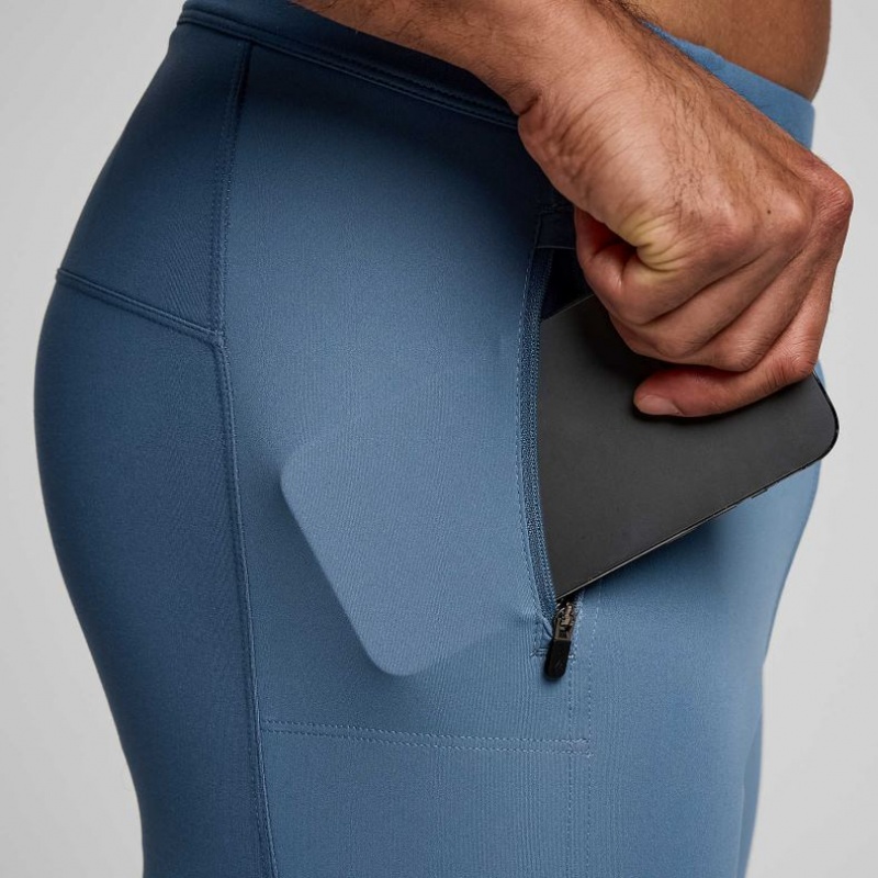 Blue Men's Saucony Runshield Tight | AUSTRALIA-FKJBS