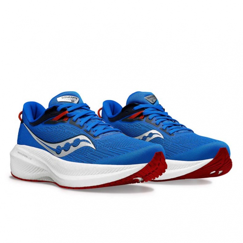 Blue Men's Saucony Triumph 21 Running Shoes | AUSTRALIA-KJHTD