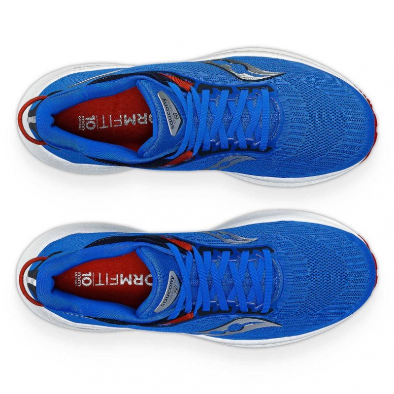 Blue Men's Saucony Triumph 21 Running Shoes | AUSTRALIA-KJHTD