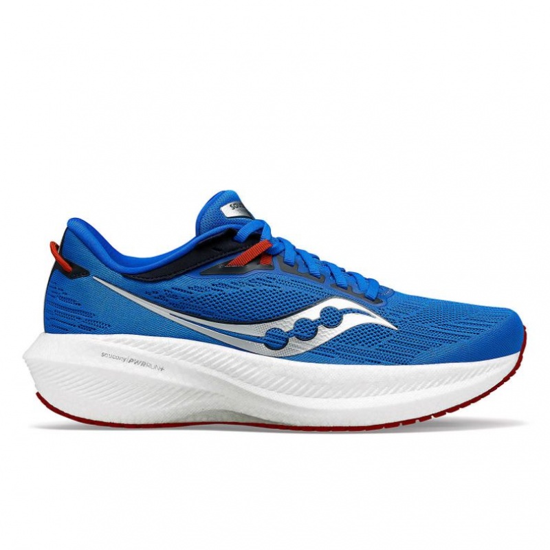 Blue Men\'s Saucony Triumph 21 Running Shoes | AUSTRALIA-KJHTD