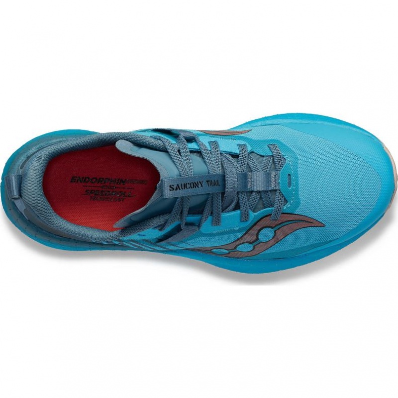 Blue Women's Saucony Endorphin Edge Trail Running Shoes | AUS-YGKPC