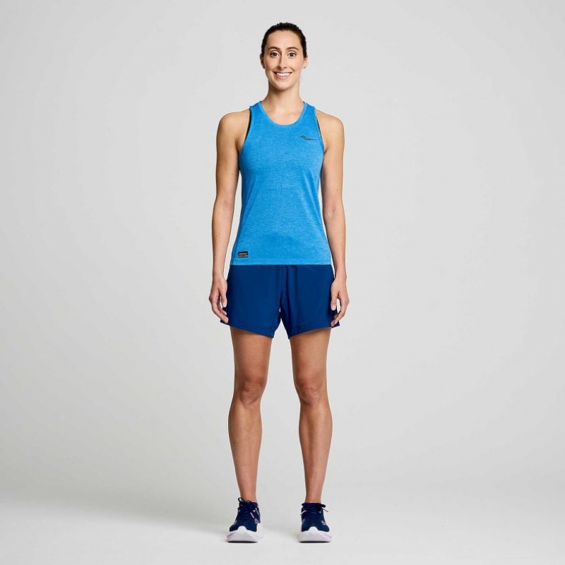 Blue Women's Saucony Stopwatch Singlet | AUS-DFMAW