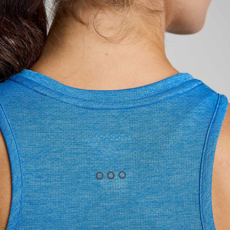 Blue Women's Saucony Stopwatch Singlet | AUS-DFMAW